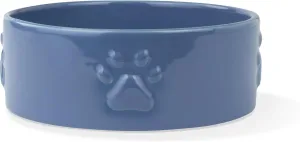 FRINGE STUDIO Sculpt Paw Navy Medium Sculpted Bowl (461004)