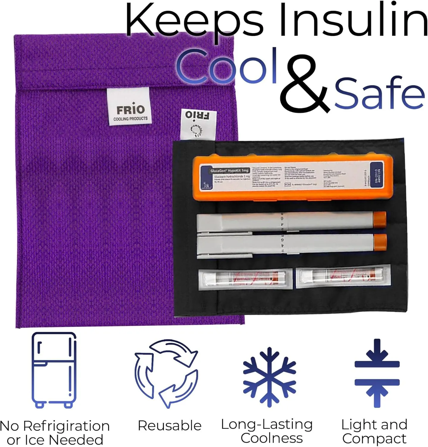 FRIO Large Cooling Wallet - Insulin Cooler for 45  Hours of Stress Free On The Go Cooler Bag - No Ice, No Stress