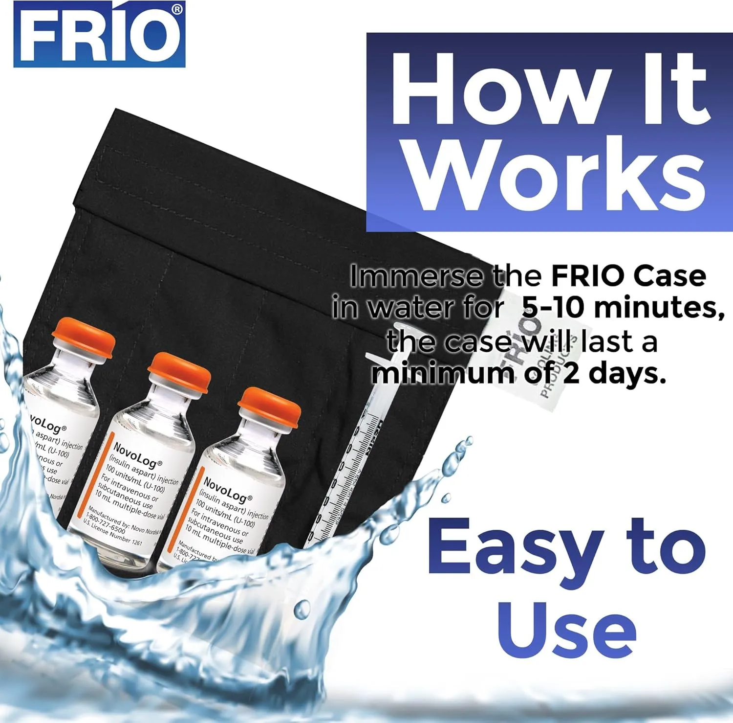 FRIO Small Medication Cooling Wallet - 45  Hours of Stress Free Insulin Cooler - No Ice On The Go Travel Case