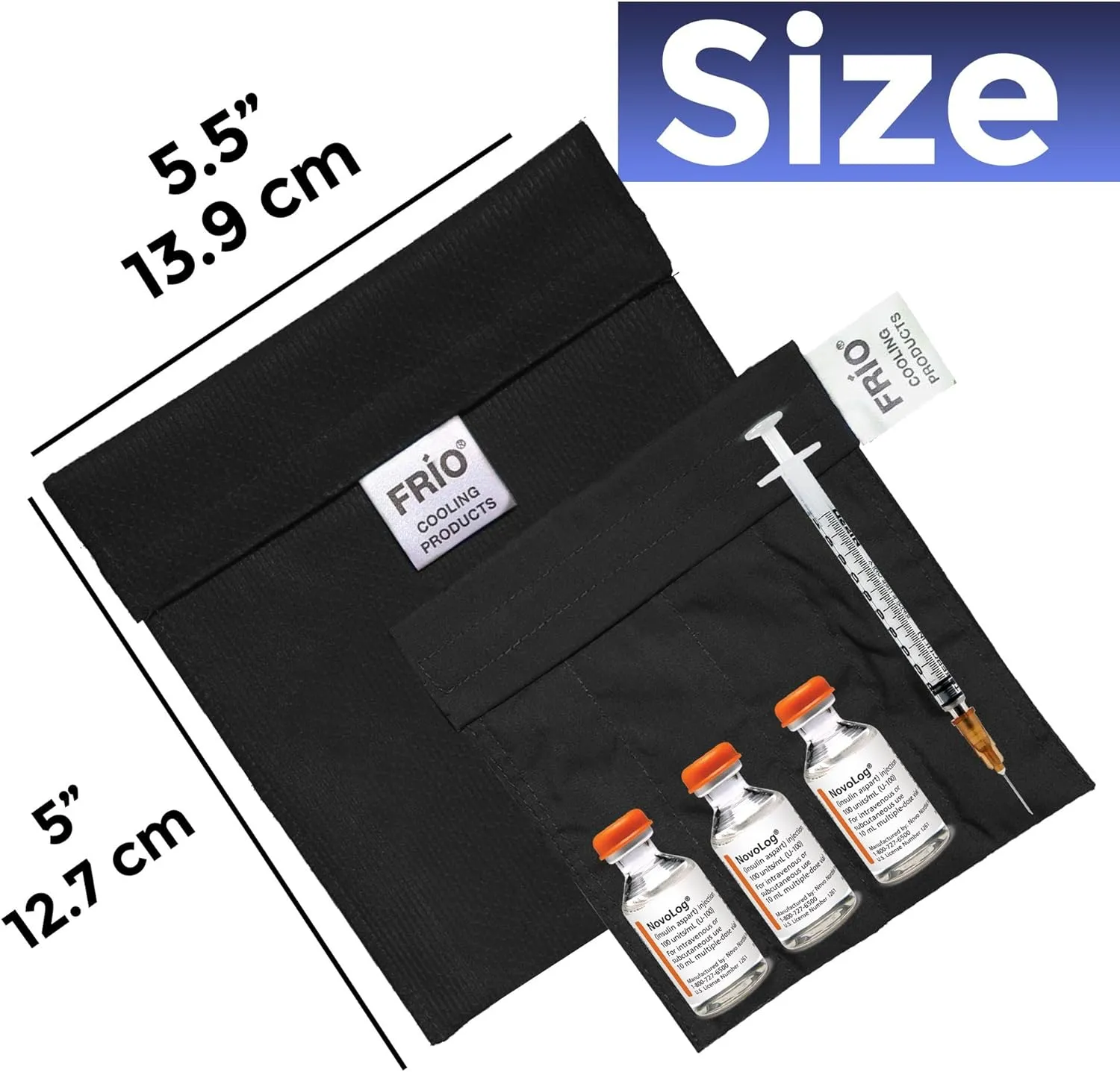 FRIO Small Medication Cooling Wallet - 45  Hours of Stress Free Insulin Cooler - No Ice On The Go Travel Case