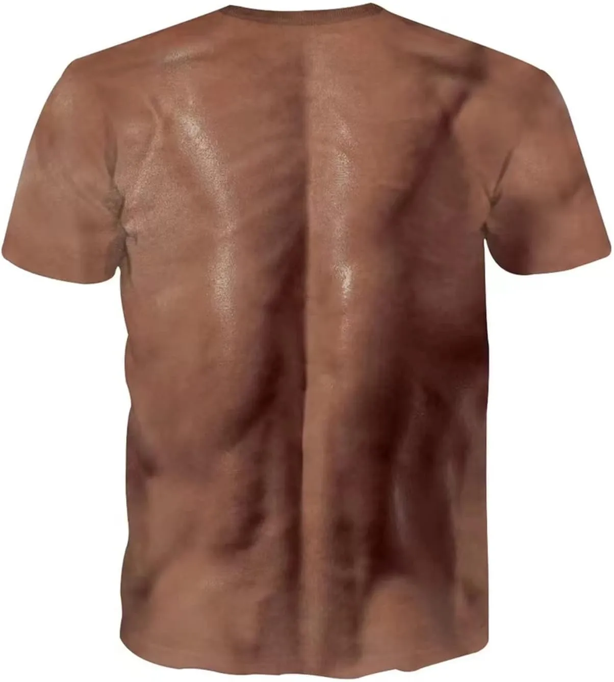Funny 3D Muscle Printed Men's Short Sleeve T-Shirt 3D Print Muscle T-Shirt Summer Tees