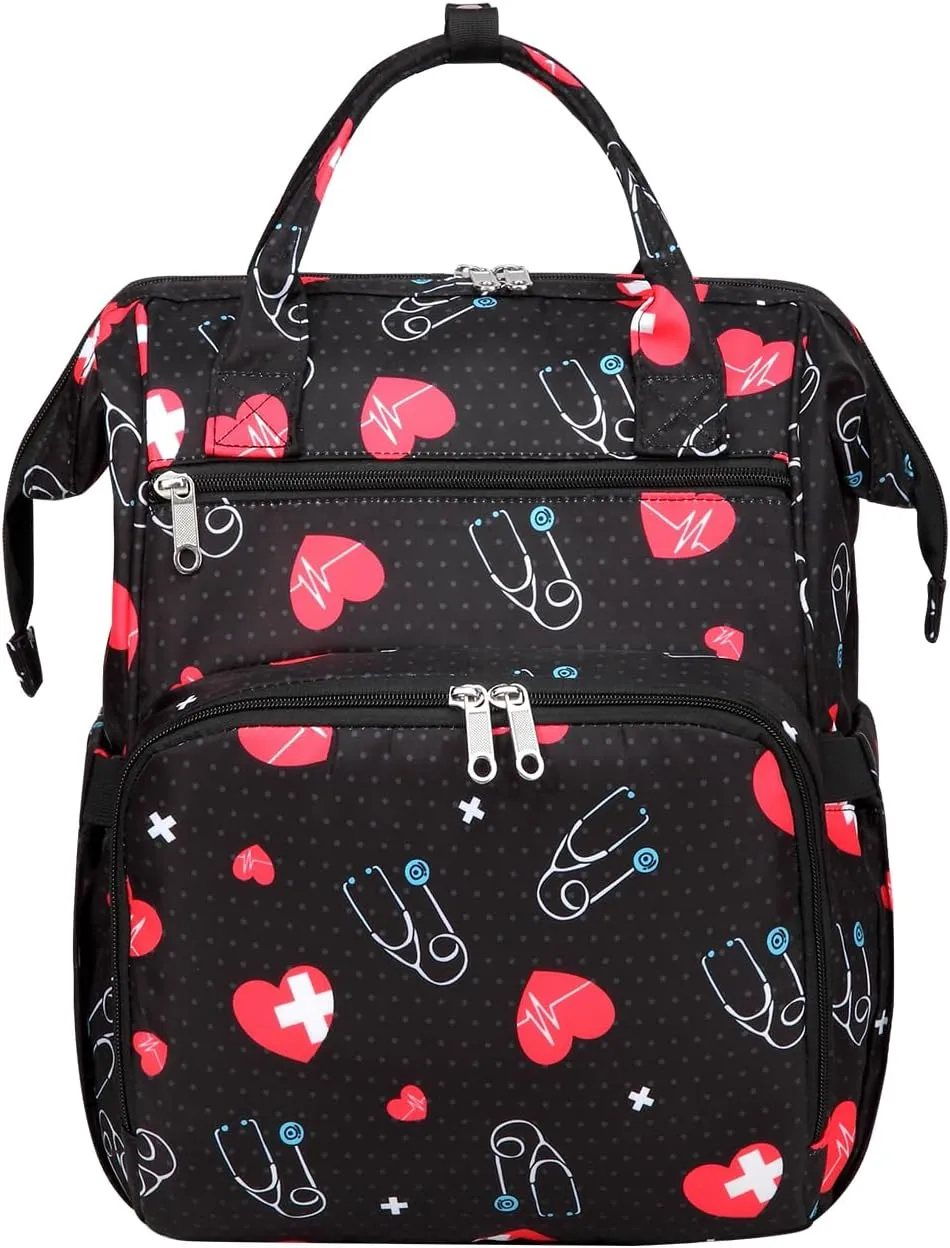 Gatycallaty Nursing Backpack, Heart Color, Female Targeted, Multi-Functional Design, Lightweight and Comfortable, Waterproof and Durable, Smart Organization