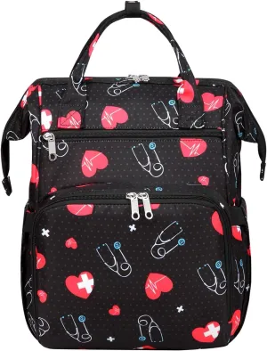 Gatycallaty Nursing Backpack, Heart Color, Female Targeted, Multi-Functional Design, Lightweight and Comfortable, Waterproof and Durable, Smart Organization