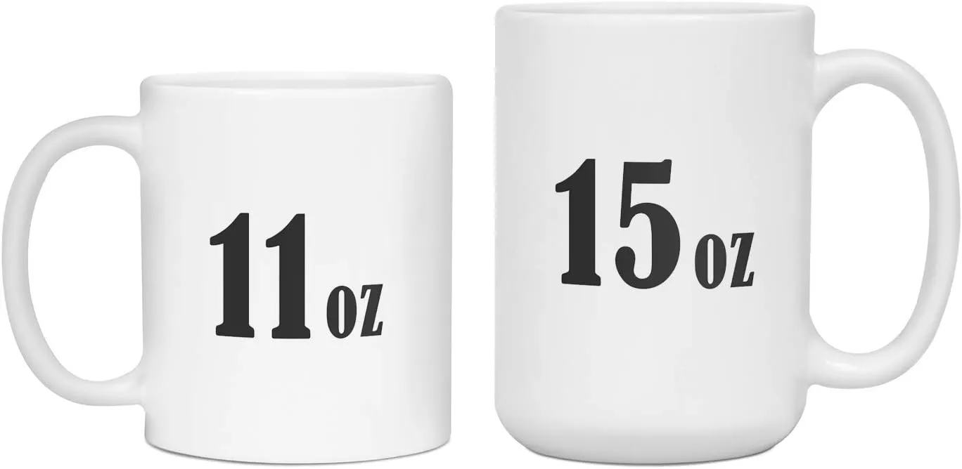 Ge - Monogram Double Initials 2 Medieval Alphabet Letters Personalized Gift Mug, 15-Ounce White