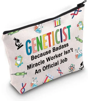Geneticist Cosmetic Makeup Bag Genetic Engineer Gift Genetic Counselor Gift Geneticist Graduation Gift (Geneticist Bag)