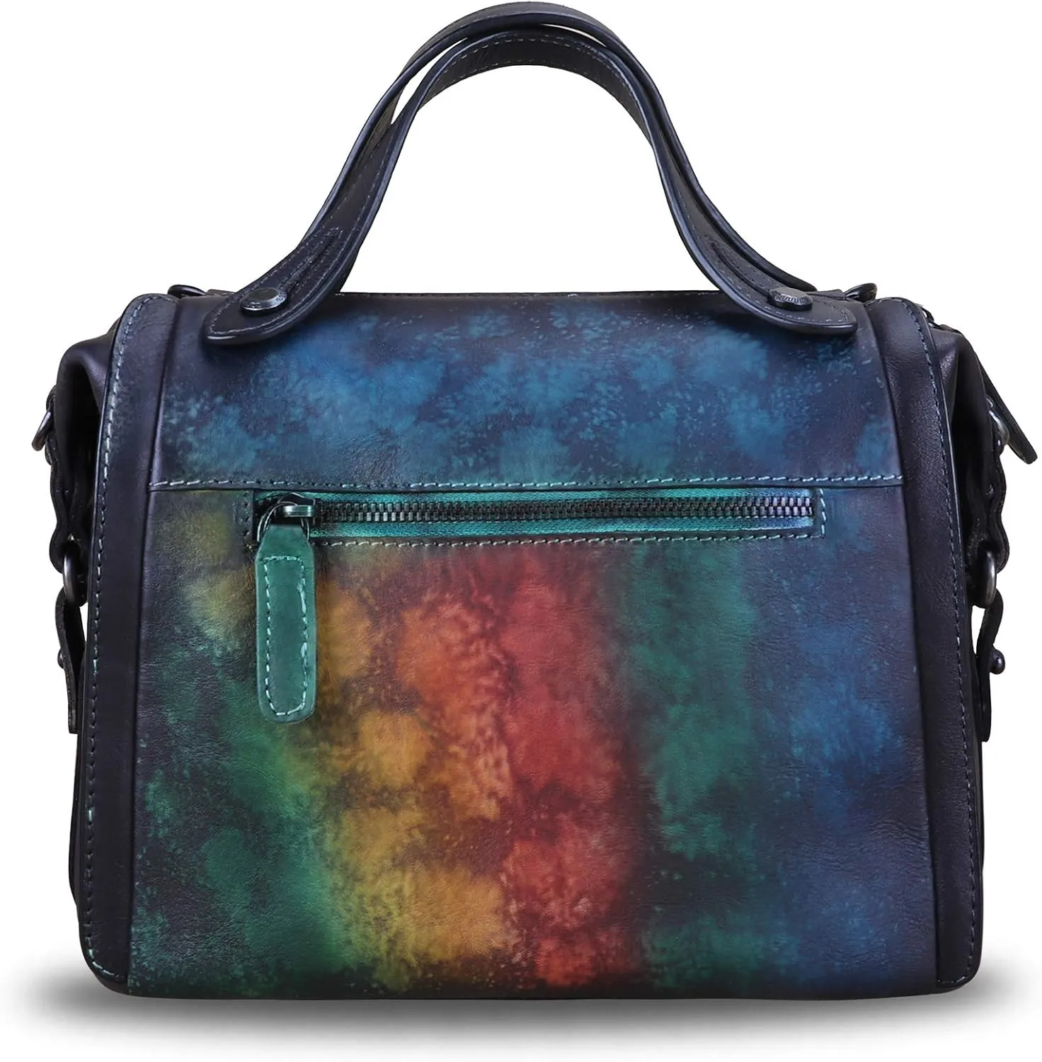 Genuine Leather Satchel Purse for Women Retro Handmade Top Handle Handbag Designer Crossbody Bags