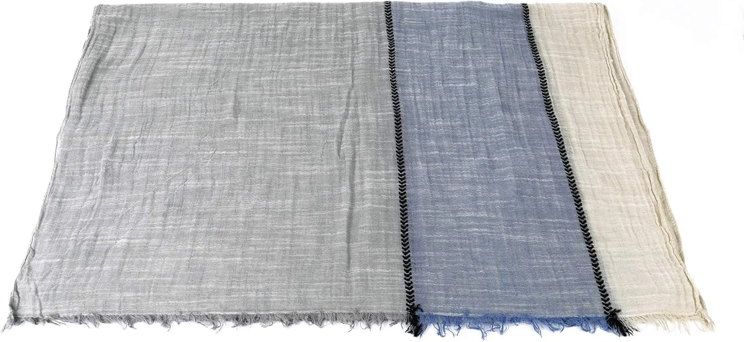 GERINLY Color Block Spring Scarf for Men Long Neck Wraps Shawl Urbanstyle Scarf Gift for Men