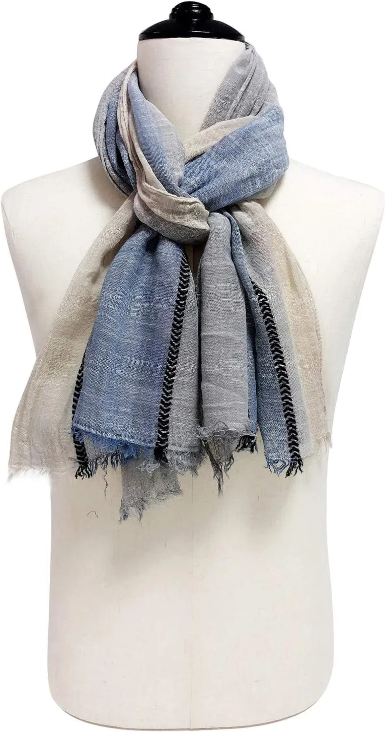 GERINLY Color Block Spring Scarf for Men Long Neck Wraps Shawl Urbanstyle Scarf Gift for Men