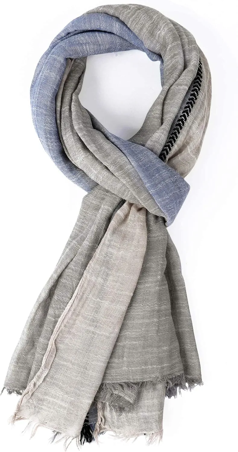 GERINLY Color Block Spring Scarf for Men Long Neck Wraps Shawl Urbanstyle Scarf Gift for Men
