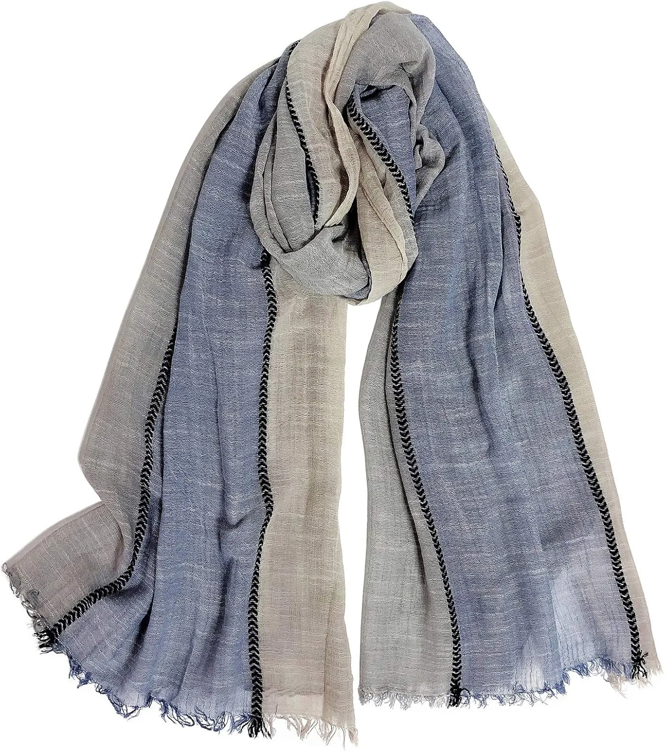 GERINLY Color Block Spring Scarf for Men Long Neck Wraps Shawl Urbanstyle Scarf Gift for Men