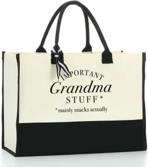 Gigi Mimi Grandma Nana Granny Mama Weekend Tote Bag for Women Personalized Waterproof Canvas Bag