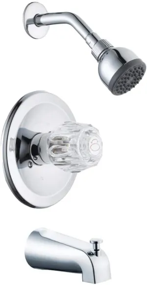 Glacier Bay Aragon Single-Handle 1-Spray Tub and Shower Faucet in Chrome