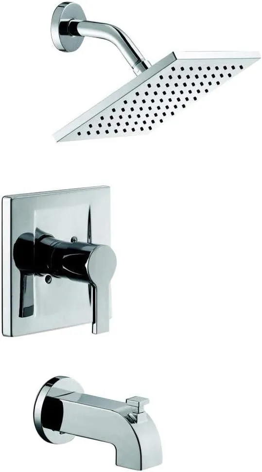 Glacier Bay Modern Single-Handle 1-Spray Tub and Shower Faucet in Chrome (Valve Included)