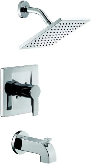 Glacier Bay Modern Single-Handle 1-Spray Tub and Shower Faucet in Chrome (Valve Included)