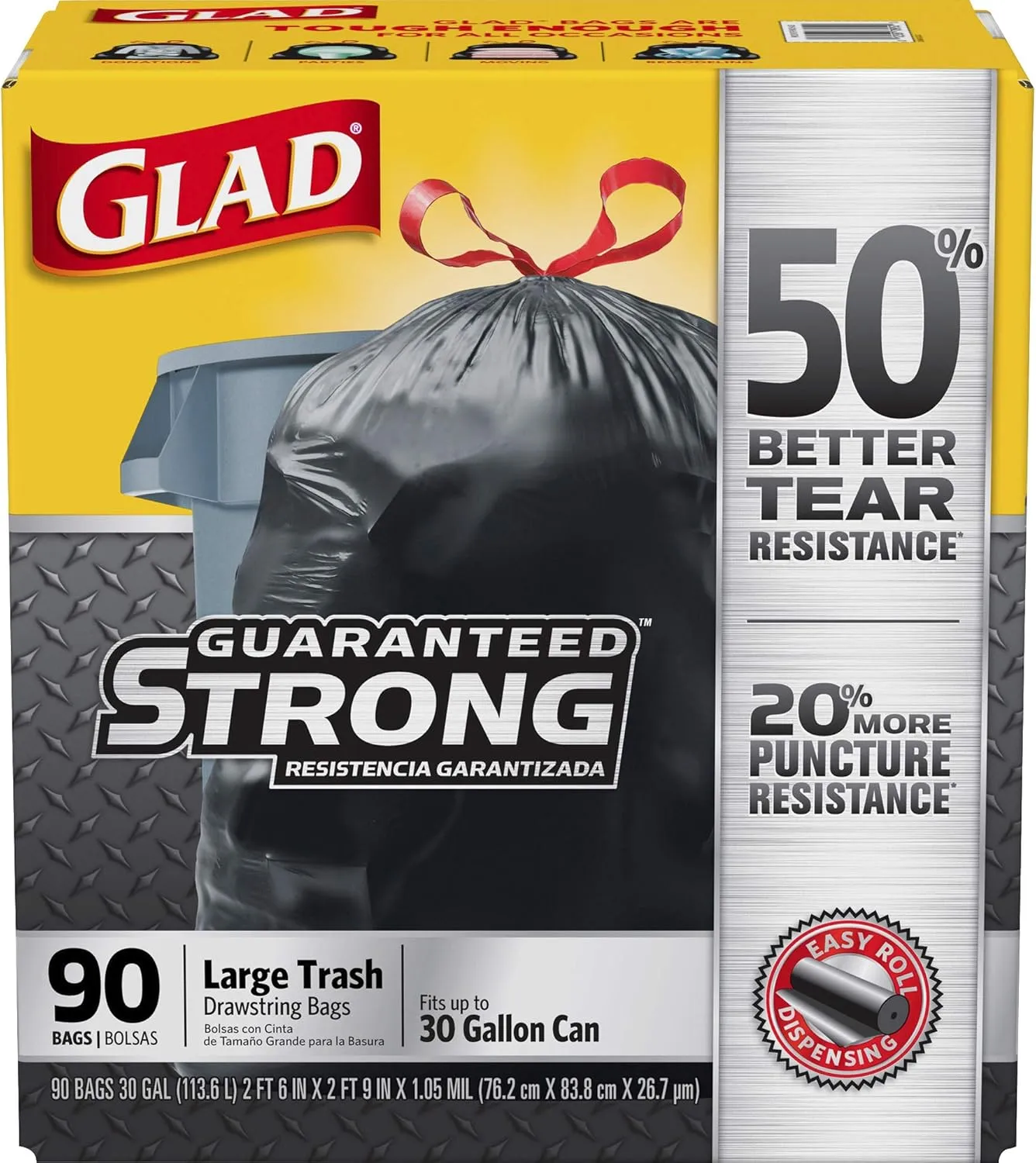 Glad Large Trash Drawstring Bags