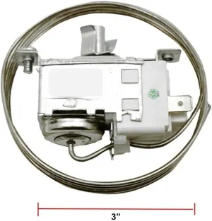 GLOB PRO SOLUTIONS WR9X237 WR9X259 WR9X296 WR9X337 CKD1766 Refrigerator Control Temperature 2 Terminals 3" Length Approx. Replacement for and compatible with General Electric Heavy DUTY