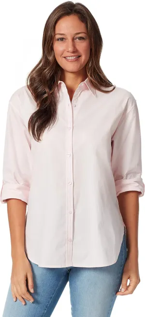 Gloria Vanderbilt Women's Amanda Oversized Button Down Shirt with Roll-tab Sleeves