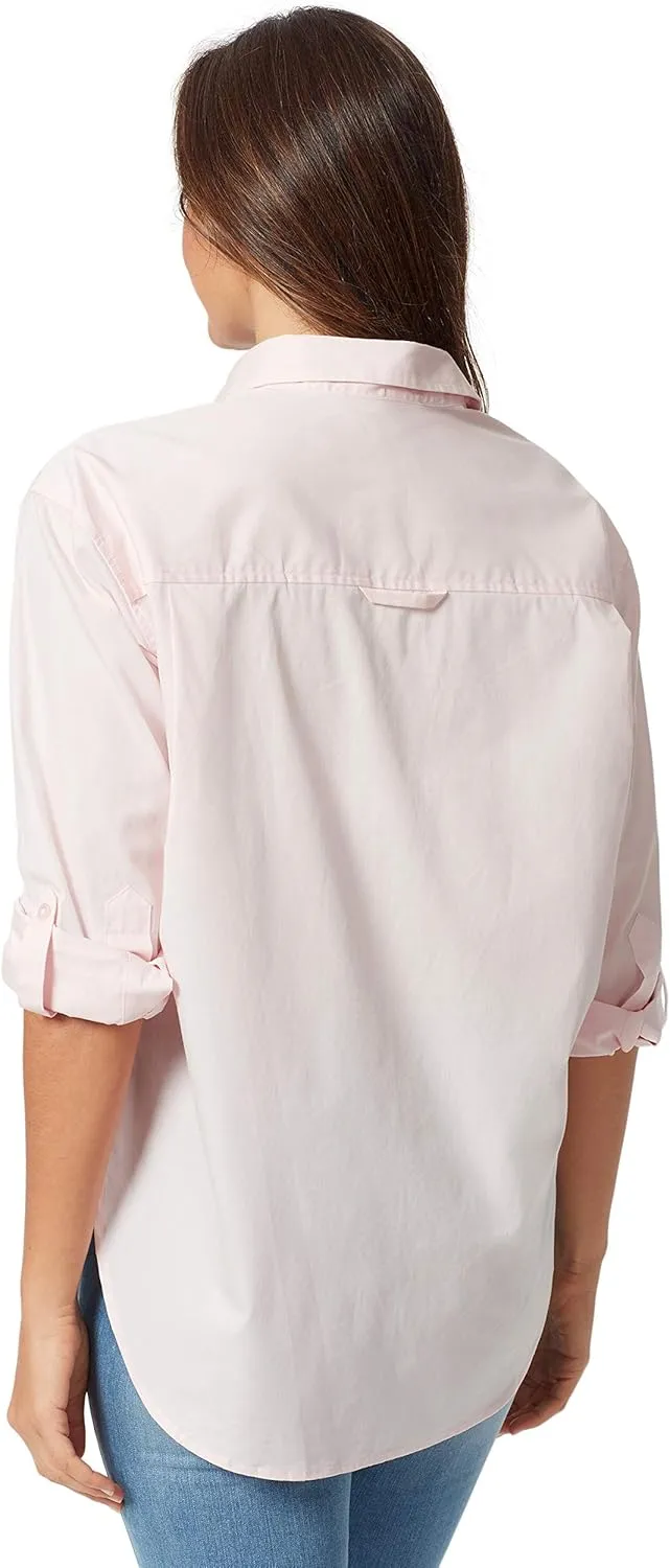 Gloria Vanderbilt Women's Amanda Oversized Button Down Shirt with Roll-tab Sleeves