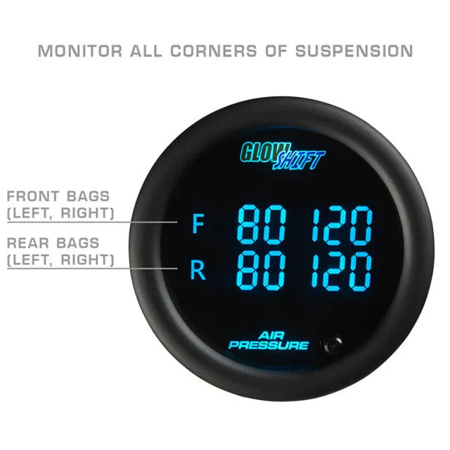 Glow Shift 10 Color Digital Quad Air Pressure Gauge