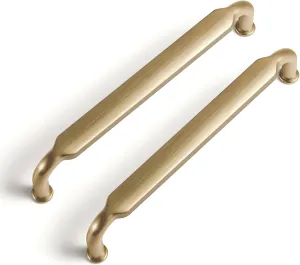 Goo-Ki 6 Pack 5 Inch （128mm） Hole Center Cabinet Pulls Champagne Bronze Zinc Alloy Kitchen Drawer Pulls Drawer Handles 5.4 Inch Length 2202-UBR-128