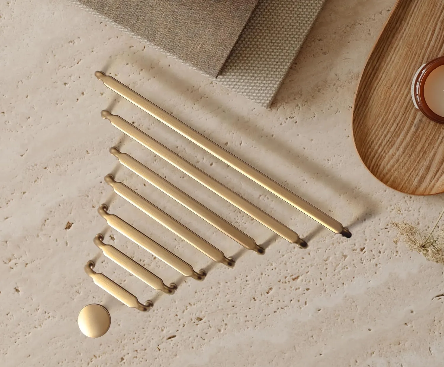 Goo-Ki 6 Pack 5 Inch （128mm） Hole Center Cabinet Pulls Champagne Bronze Zinc Alloy Kitchen Drawer Pulls Drawer Handles 5.4 Inch Length 2202-UBR-128