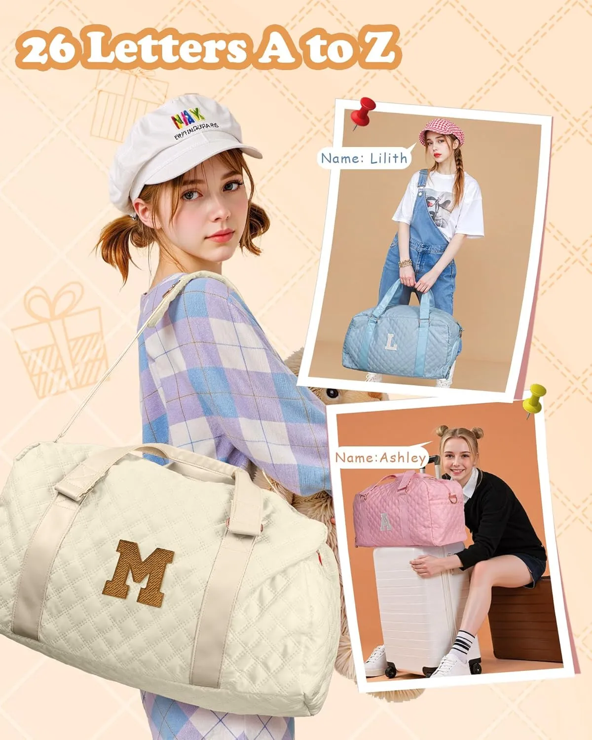 graduation gifts, Gift for Girls 10 11 12 13 14 15 16 17 18 year old, Birthday Gifts, Duffel Gym Bag, Gifts for Kids, Overnight Bag, Granddaughter Gifts