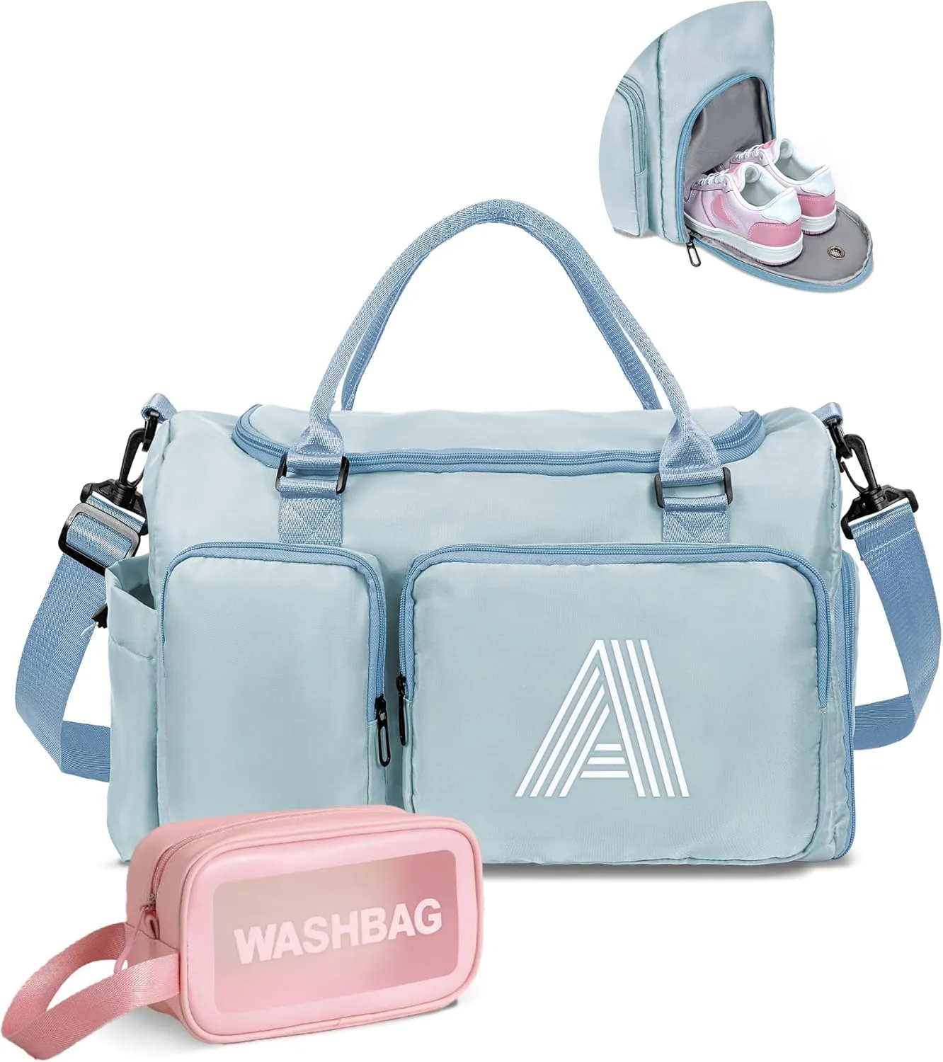 graduation gifts, Initial Gym Bag for Girls Boys, Kids Travel Duffel Bag Personalized, Monogram Overnight Bags, Girls Gifts for Kids
