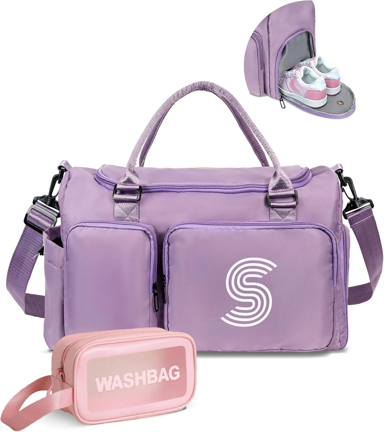 Graduation Gifts, Initial Gym Bag for Girls, Kids Travel Duffel Bag,Appreciation Gifts, Personalized Weekender Bag, Daughter Gifts from women, Friends Teacher Girls Gifts