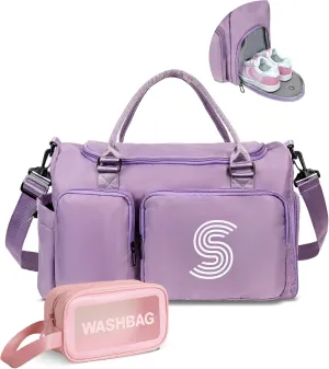 Graduation Gifts, Initial Gym Bag for Girls, Kids Travel Duffel Bag,Appreciation Gifts, Personalized Weekender Bag, Daughter Gifts from women, Friends Teacher Girls Gifts