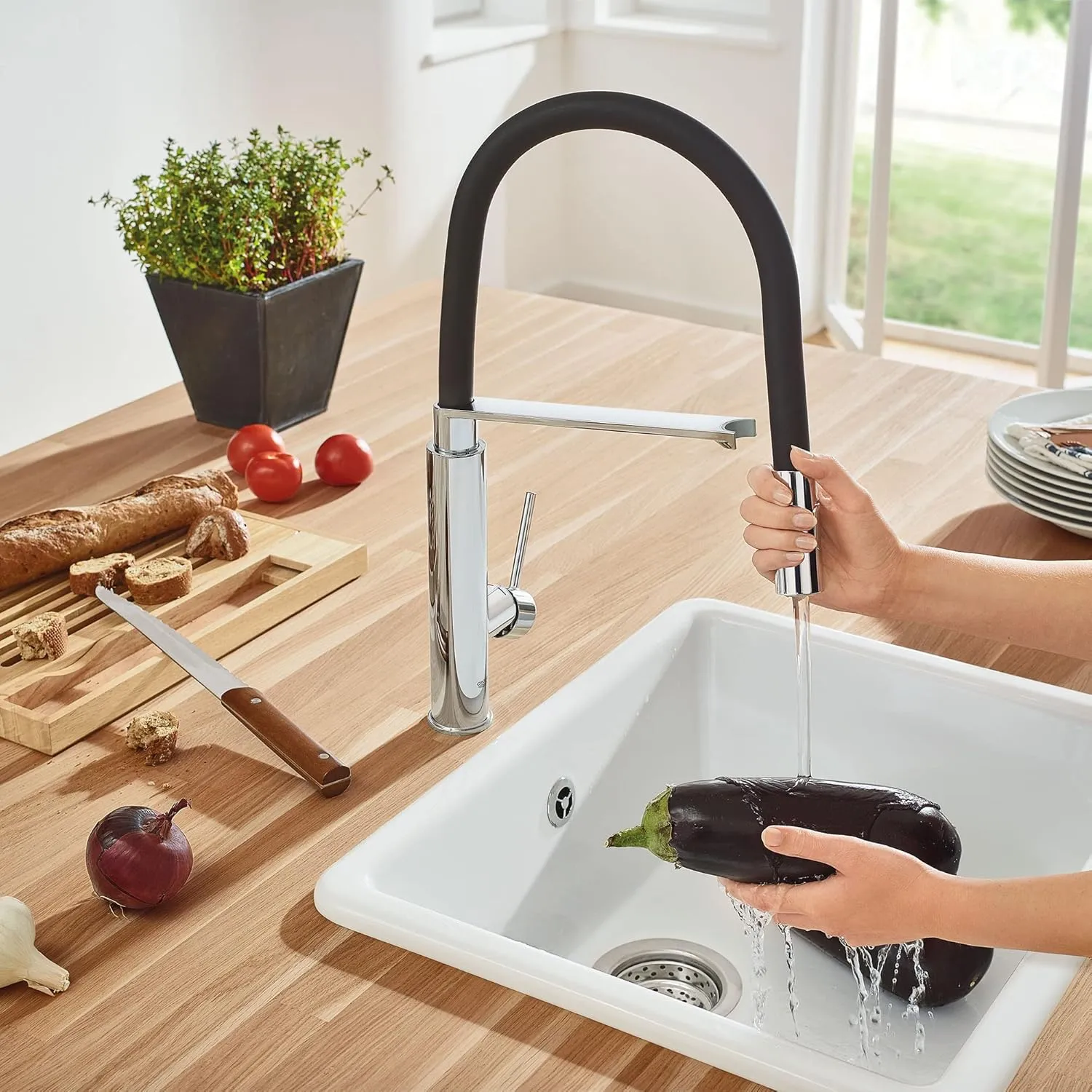GROHE 31492000 Concetto Semi-Pro Kitchen Faucet with Pull-Out Sprayer Chrome