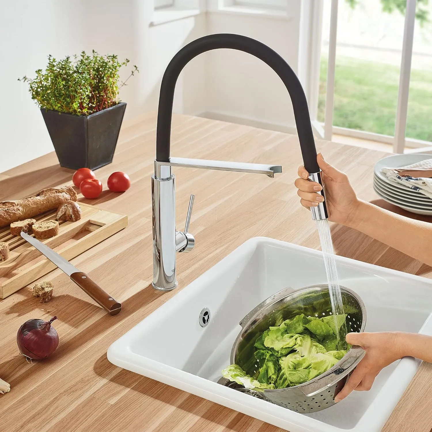 GROHE 31492000 Concetto Semi-Pro Kitchen Faucet with Pull-Out Sprayer Chrome