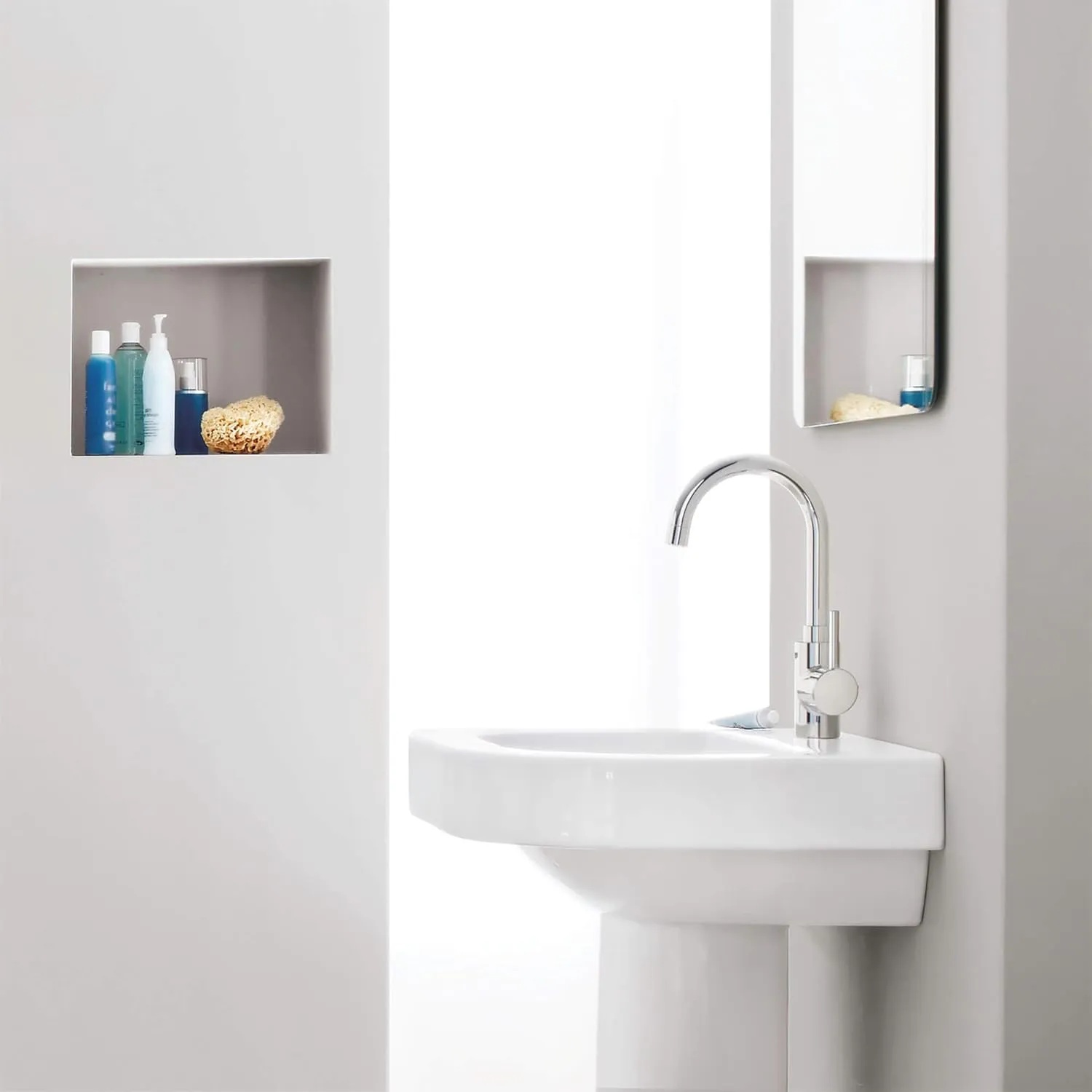 GROHE 32138002 Concetto Single-Handle Bathroom Faucet, Starlight Chrome