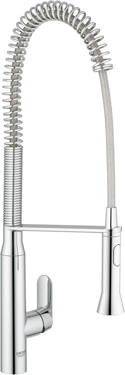 Grohe 32951000 K7 Semi-Pro Single-Handle Pull-Out Kitchen Faucet, Starlight Chrome