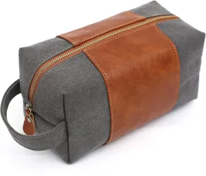 Groomsmen Gifts for Wedding, Custom Men Toiletry Bags Engraved Cosmetic Organizer Unique Personalized Groomsmen Gift, Boyfriend & Father Gift, Gray