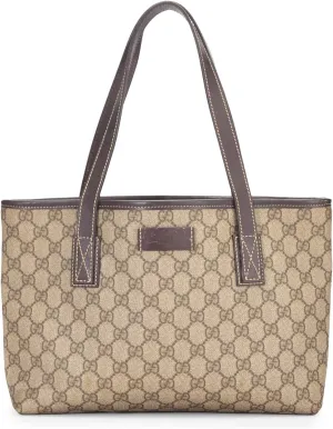 Gucci Women's Pre-Loved Brown Coated Canvas Supreme Tote
