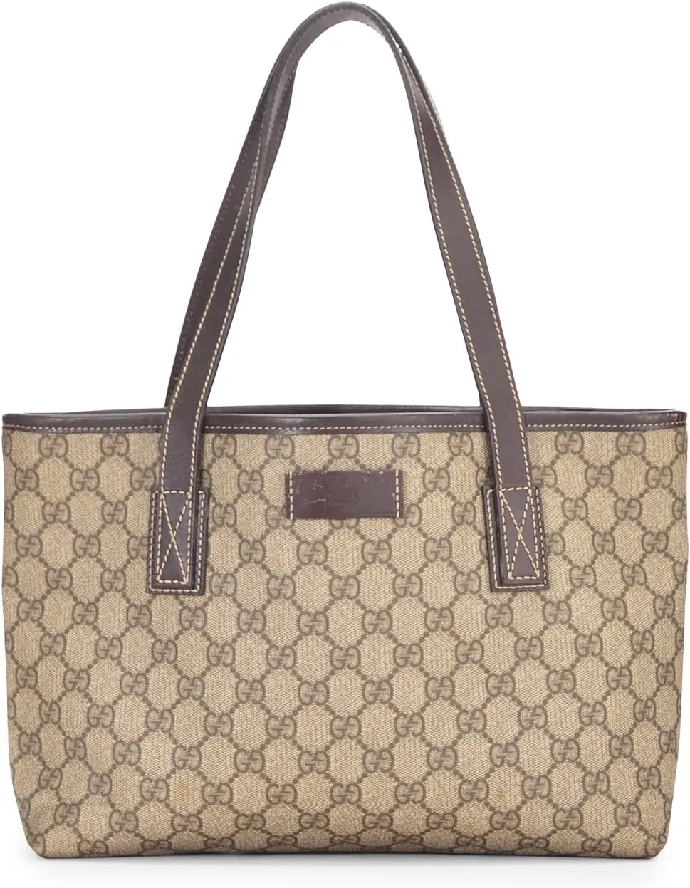 Gucci Women's Pre-Loved Brown Coated Canvas Supreme Tote