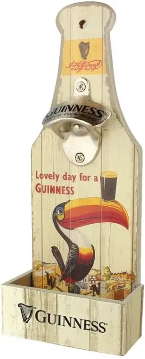 Guinness Bottle Opener and Catcher With Toucan Design
