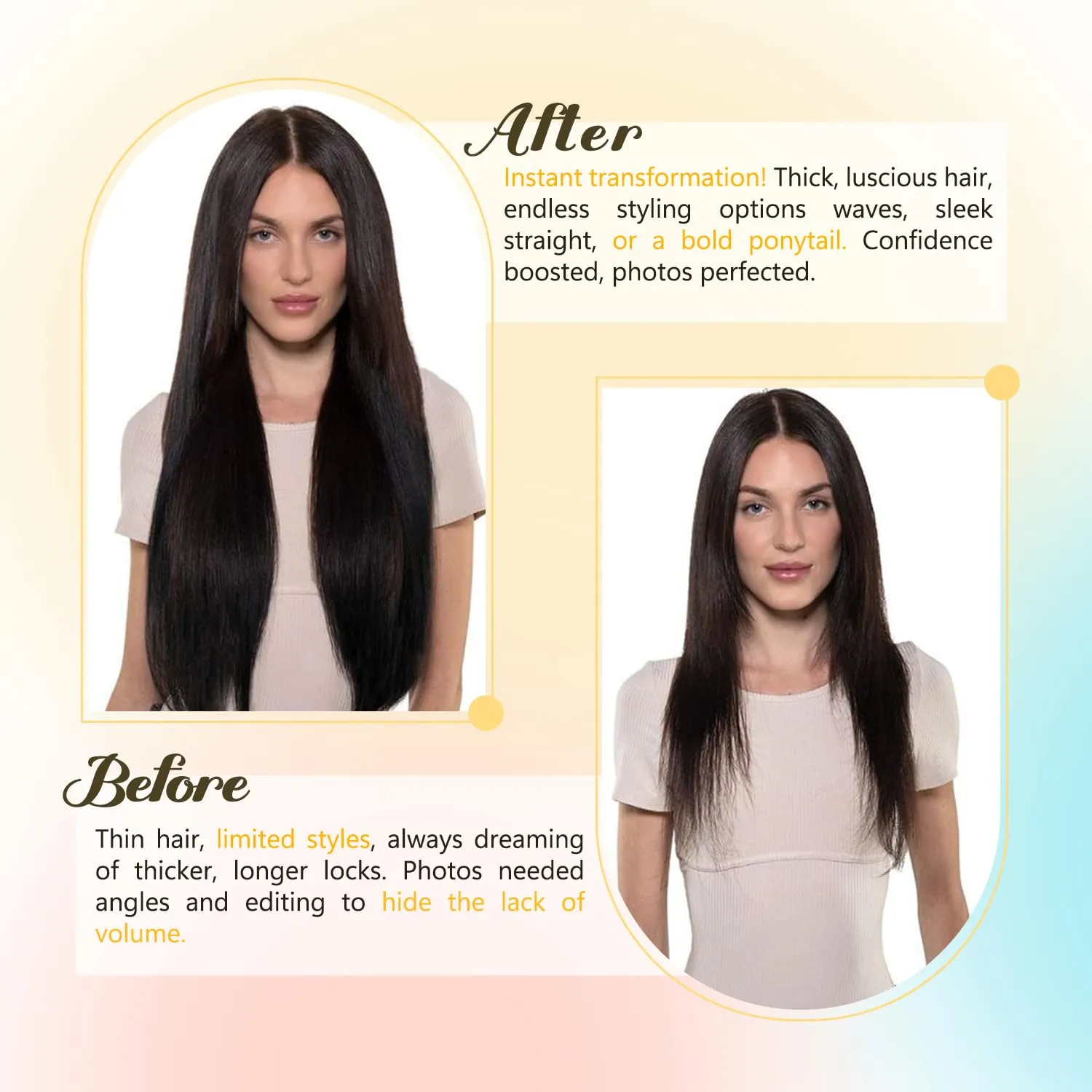 Hair Extensions Remy Clip in Hair Extensions Real Human Hair 20 inch 75g #2 Dark Brown 100% Human Hair Clip ins Natural Straight Hair Extension for Women