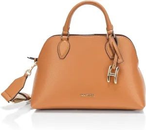 Halston Quincy Embossed Pebble Top Zip Satchel