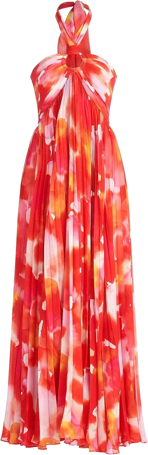 HALSTON Women's Jill Gown in Printed Chiffon