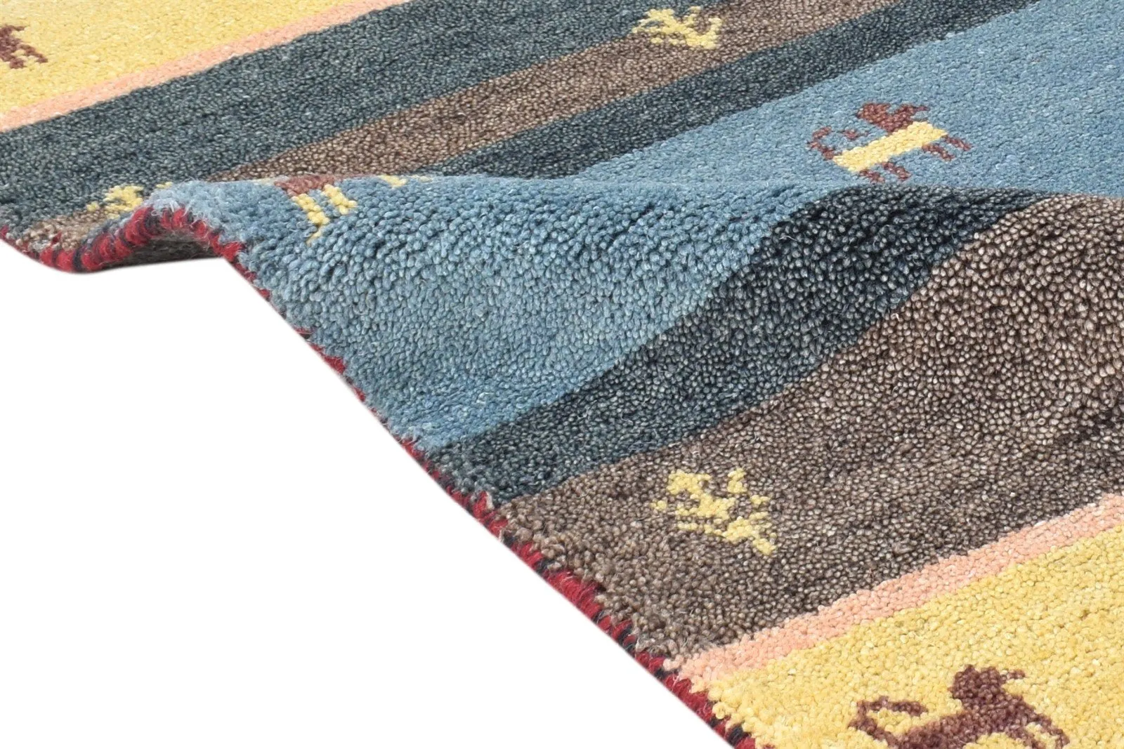 Hand Knotted Multi Color Wool Rug 2X3 Southwestern American Tribal Small Carpet