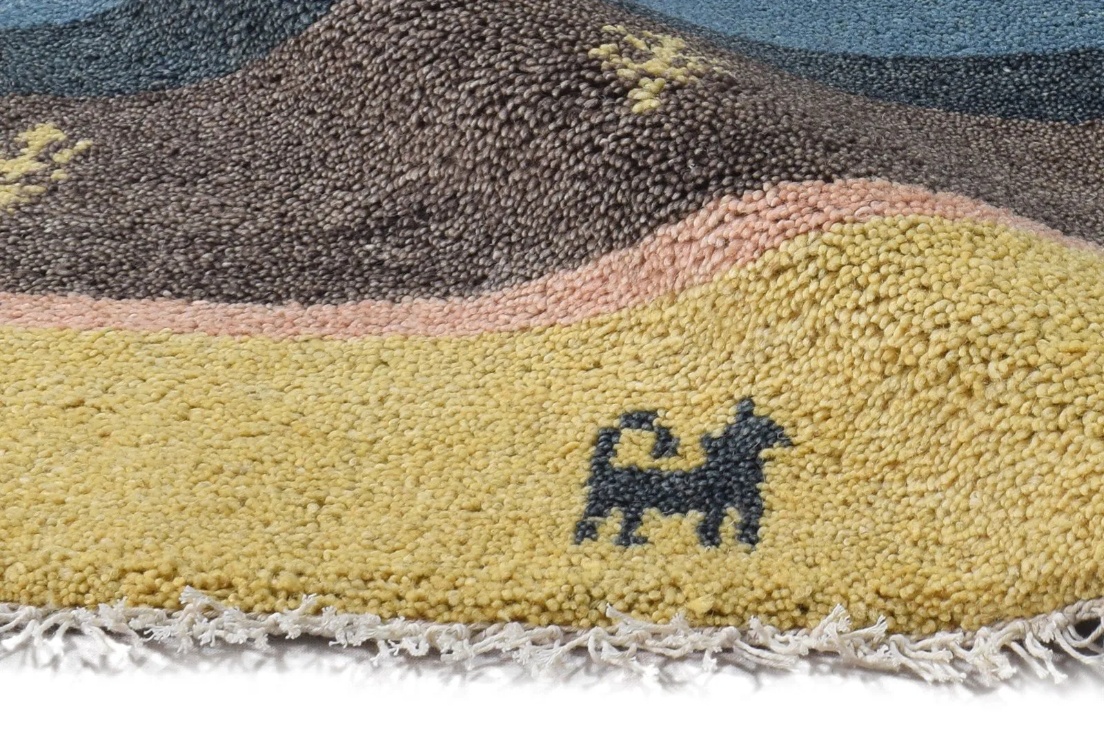 Hand Knotted Multi Color Wool Rug 2X3 Southwestern American Tribal Small Carpet