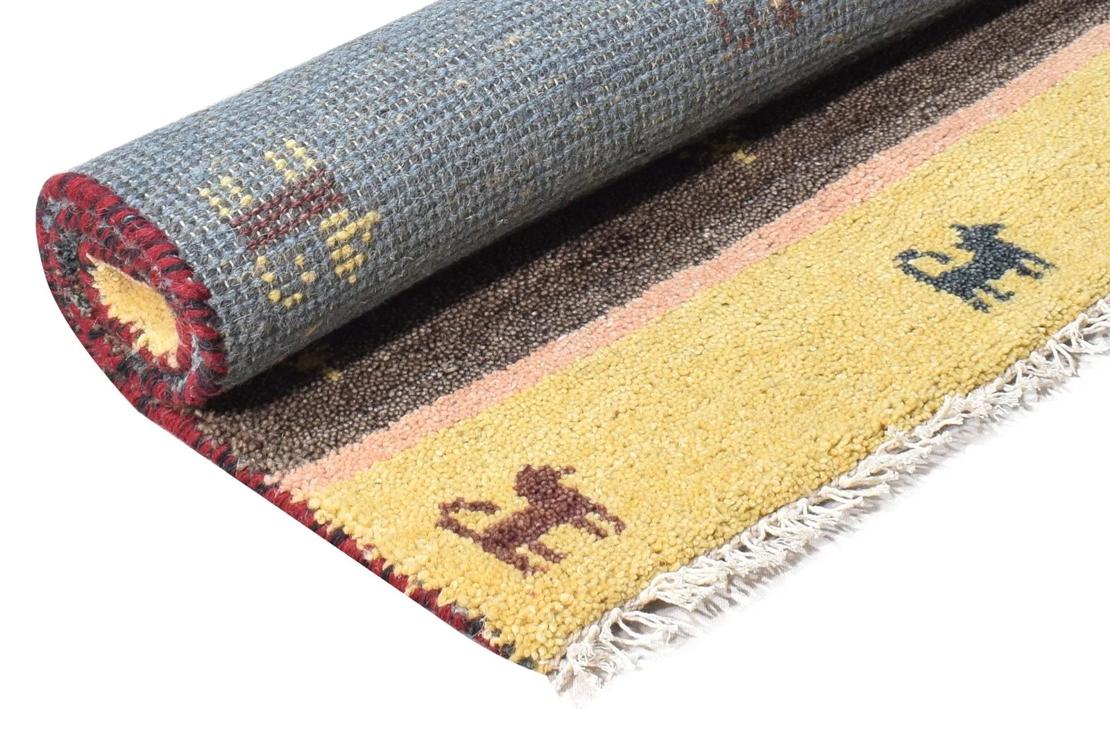 Hand Knotted Multi Color Wool Rug 2X3 Southwestern American Tribal Small Carpet