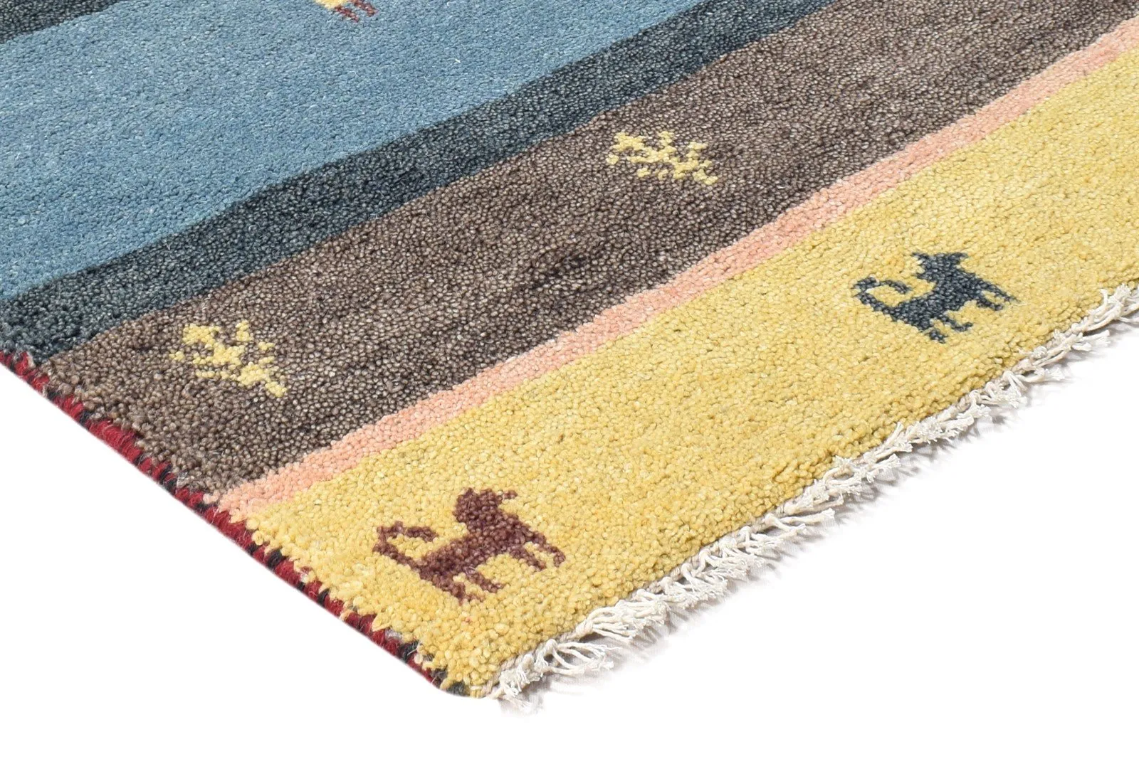 Hand Knotted Multi Color Wool Rug 2X3 Southwestern American Tribal Small Carpet