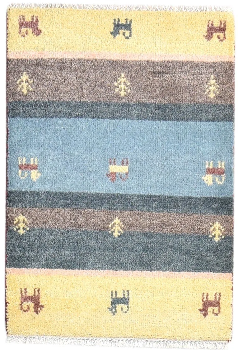 Hand Knotted Multi Color Wool Rug 2X3 Southwestern American Tribal Small Carpet