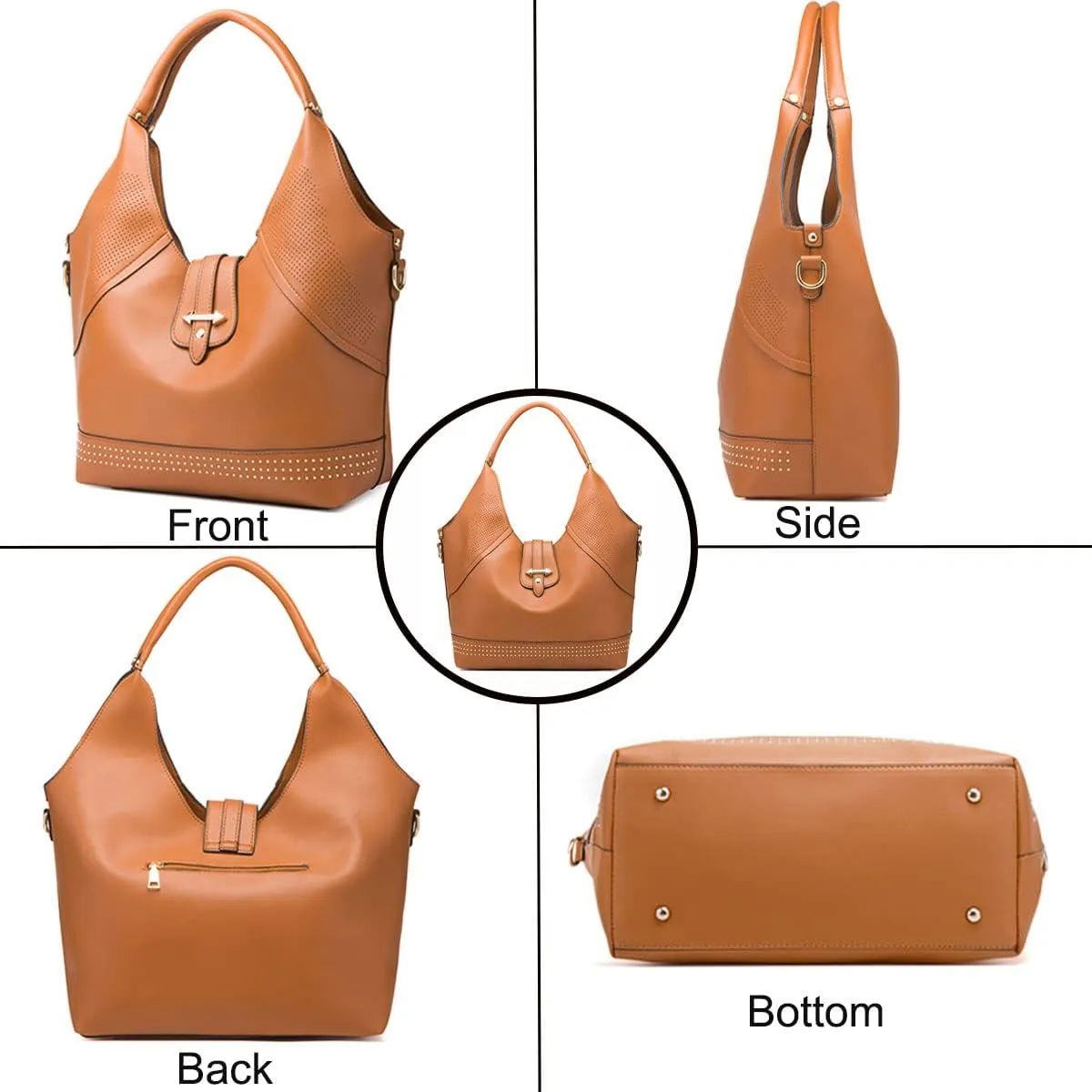 Handbags for Women Fashion Tote Bags Shoulder Bag Top Handle Satchel Purse Set 3pcs(Yellow)