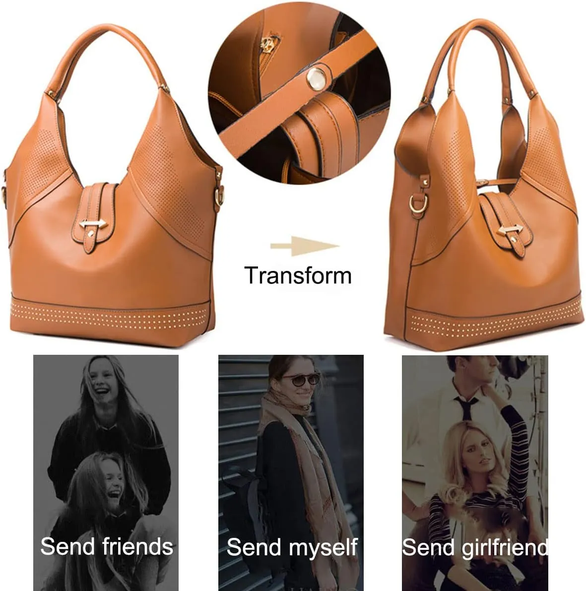 Handbags for Women Fashion Tote Bags Shoulder Bag Top Handle Satchel Purse Set 3pcs(Yellow)