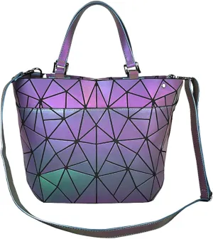 Handbags Womens Geometric Luminous Purse bags Ladies Top Handle Satchel Bags
