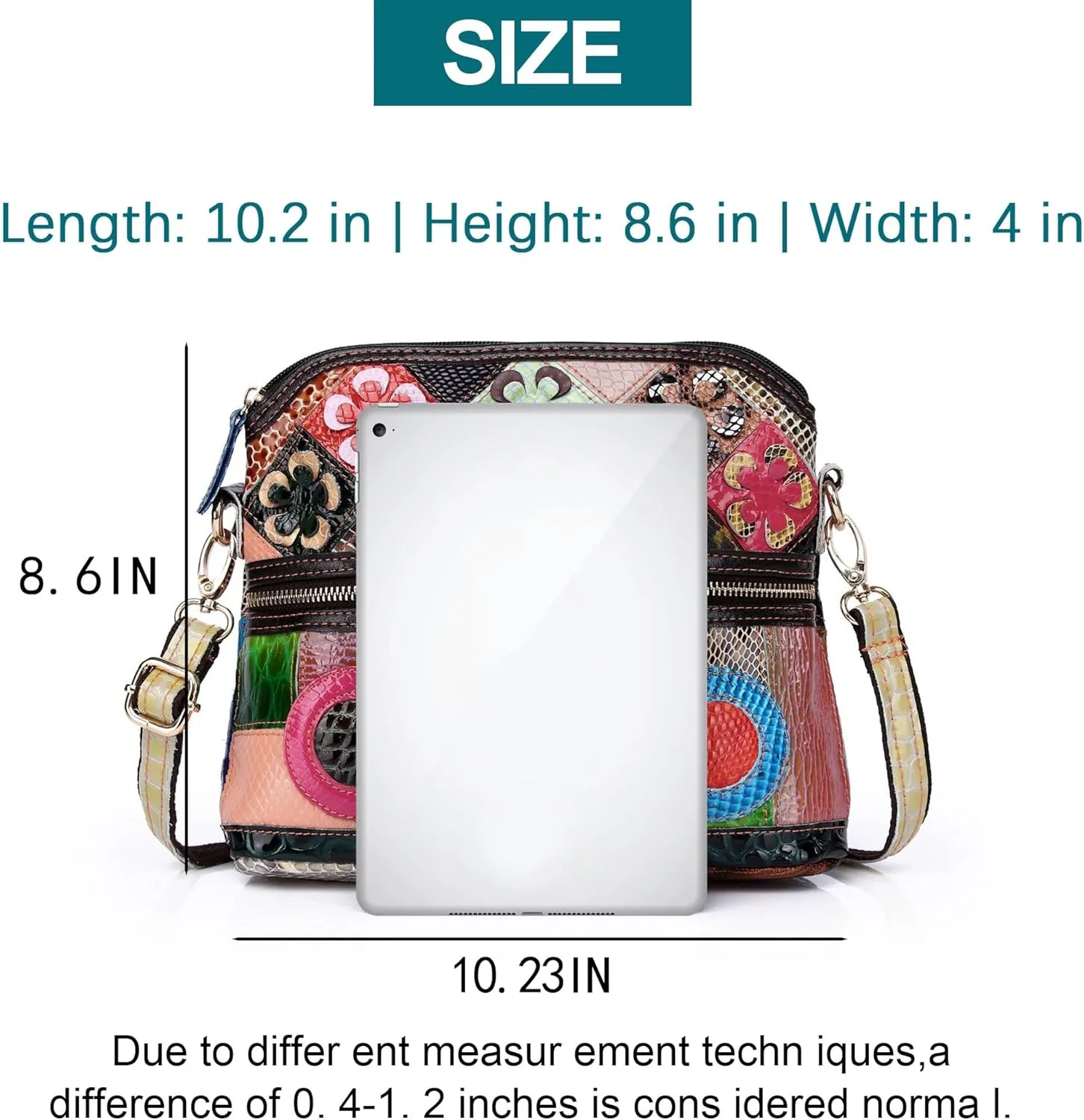 Handmade Cowhide Multi-color Block Random Stitching Unique Style Women's Bag - Crossbody, Shoulder and Handheld