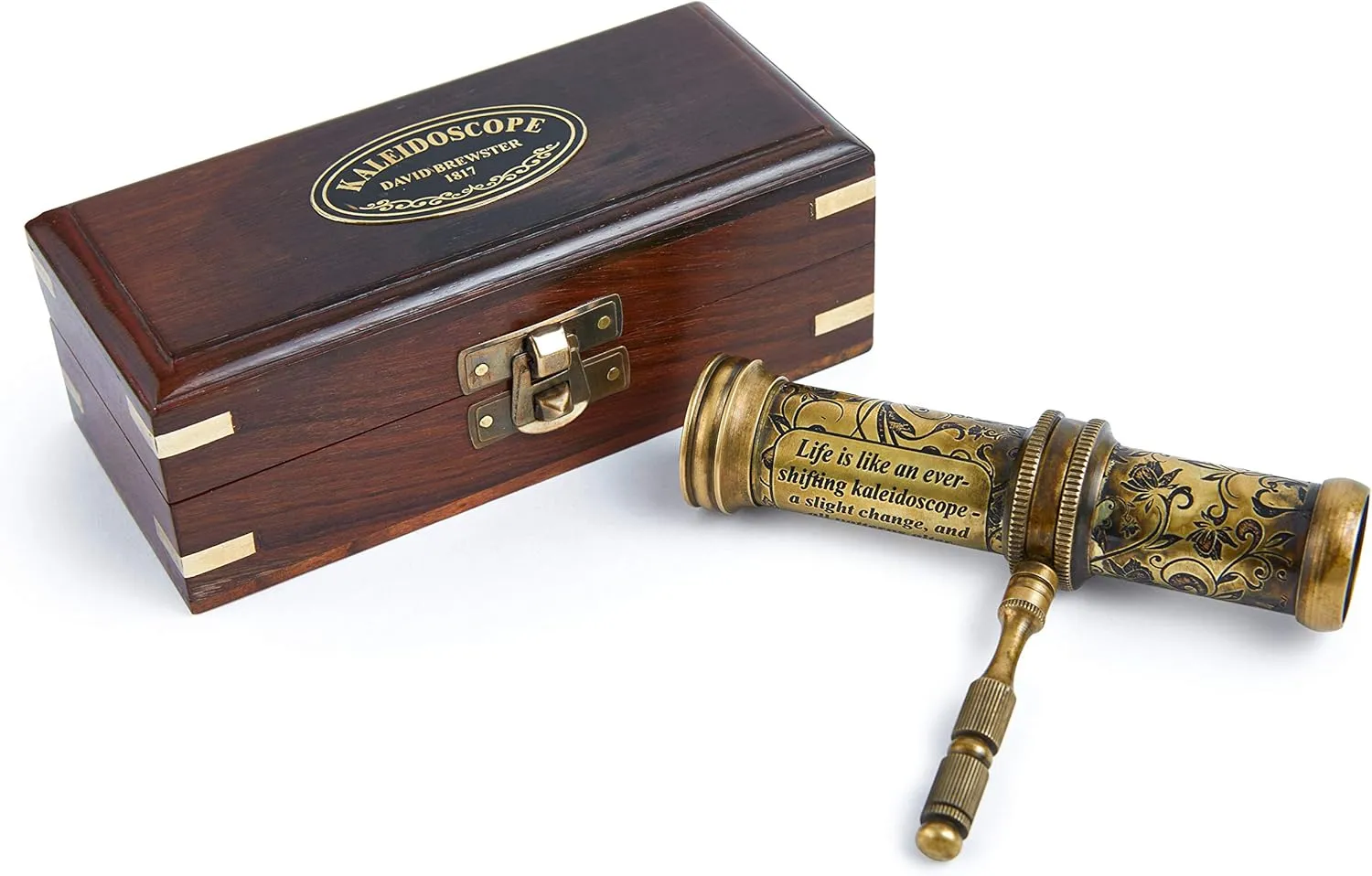 Handmade Kaleidoscope Educational Vintage Collection | Birthday | Any Occasion Gift for Kids and Adults (with Handle, One)